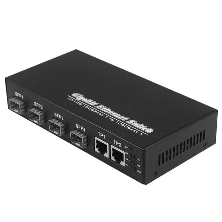 Lisslune | 2 x 10/100/1000 RJ45 Port & 4 x 1000M SFP Port Fiber Switch