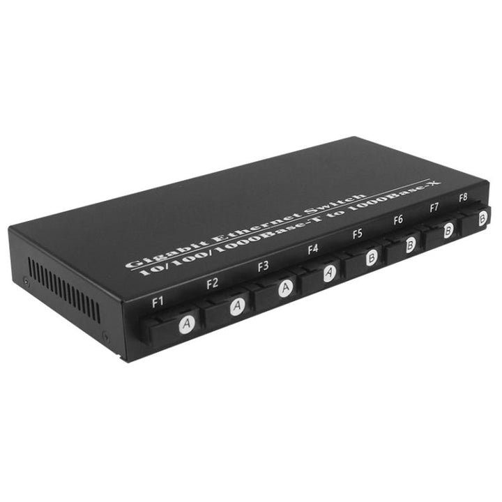 Lisslune | 8-fiber-port+2-LAN-port 1000Mbps fiber optic transceiver