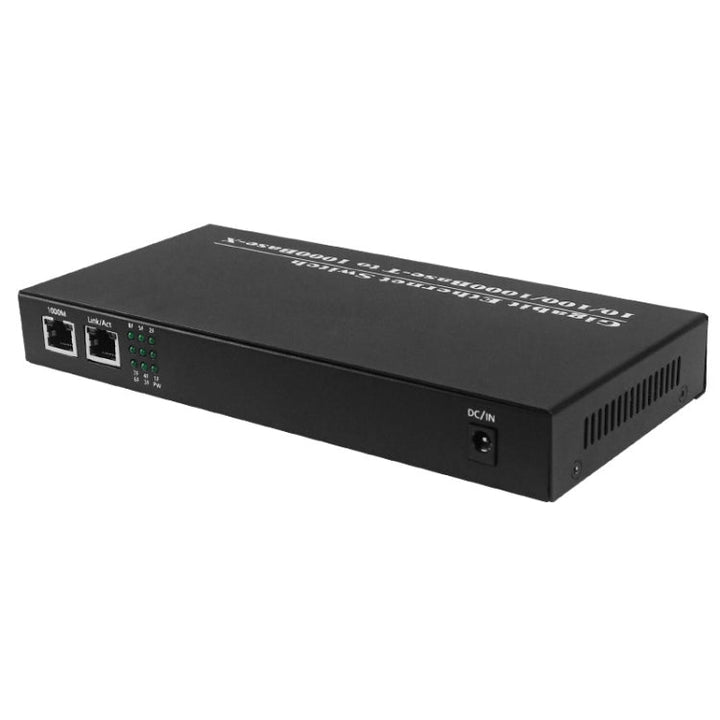 Lisslune | 8-fiber-port+2-LAN-port 1000Mbps fiber optic transceiver