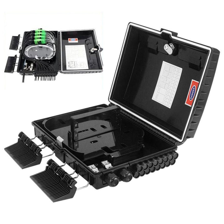 Lisslune | FTTH distribution box with 16 PLC splitter Can Hold Up To 16 subscriber drop cables