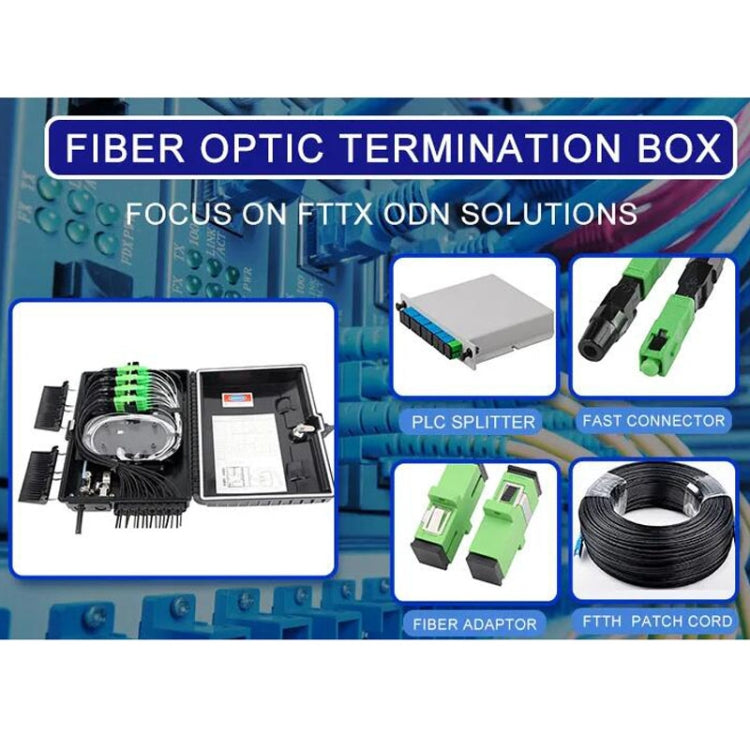 Lisslune | FTTH distribution box with 16 PLC splitter Can Hold Up To 16 subscriber drop cables