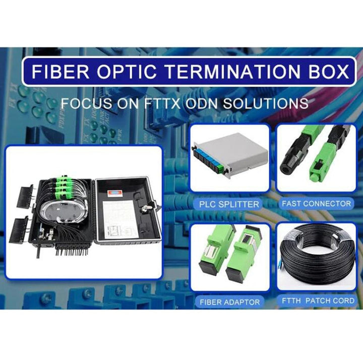 Lisslune | FTTH distribution box with 16 PLC splitter Can Hold Up To 16 subscriber drop cables