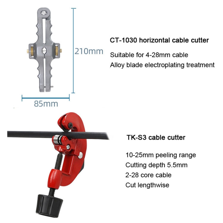 Lisslune | YH-G11 11-in-1 Fiber Optic Tool Set TK-S3 Cable Knife and Stripping Tool Set