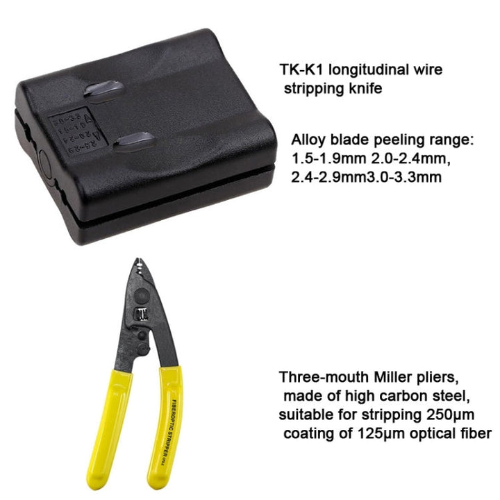 Lisslune | YH-G11 11-in-1 Fiber Optic Tool Set TK-S3 Cable Knife and Stripping Tool Set