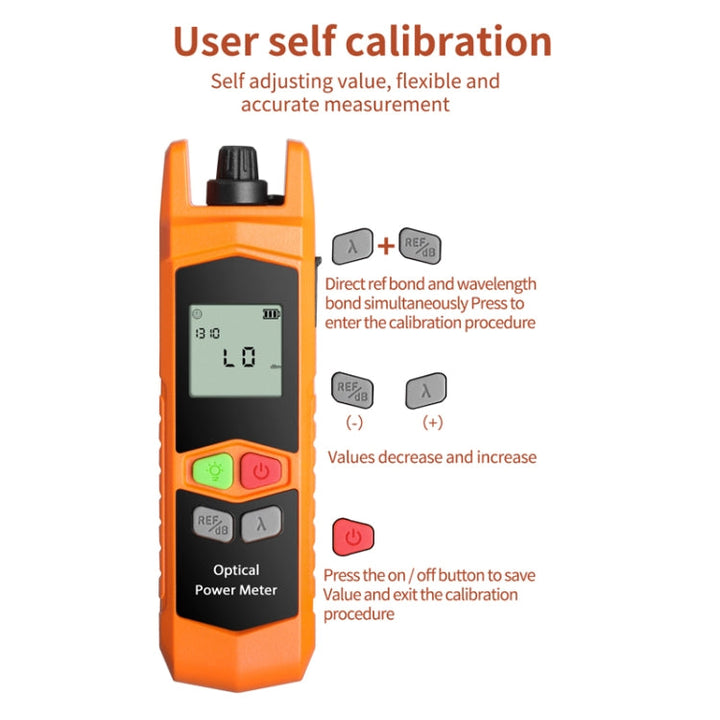 Lisslune | 2-in-1 10-30mW fiber optic red light pen + optical power meter (-70+6dBm) set