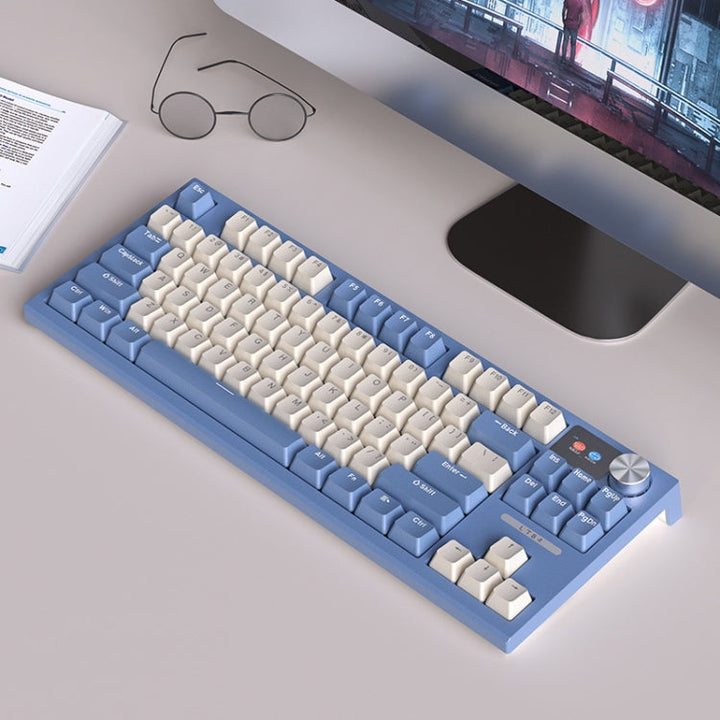 Lisslune | LANGTU LT84 Mechanical Illuminated Keyboard, Style: Wireless Tri-Mode RGB Sea-Air Axis Pro (Nightfall)