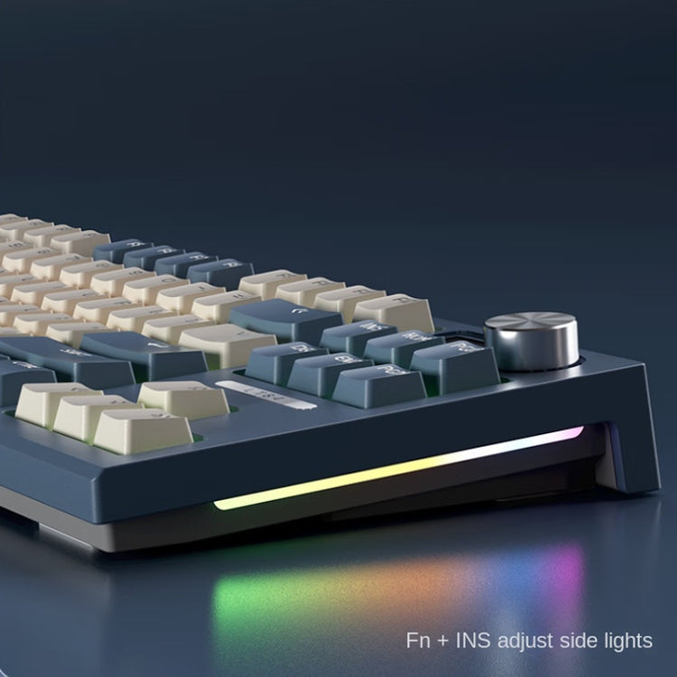 Lisslune | LANGTU LT84 Mechanical Illuminated Keyboard, Style: Wired Single Mode Green Switch (White)