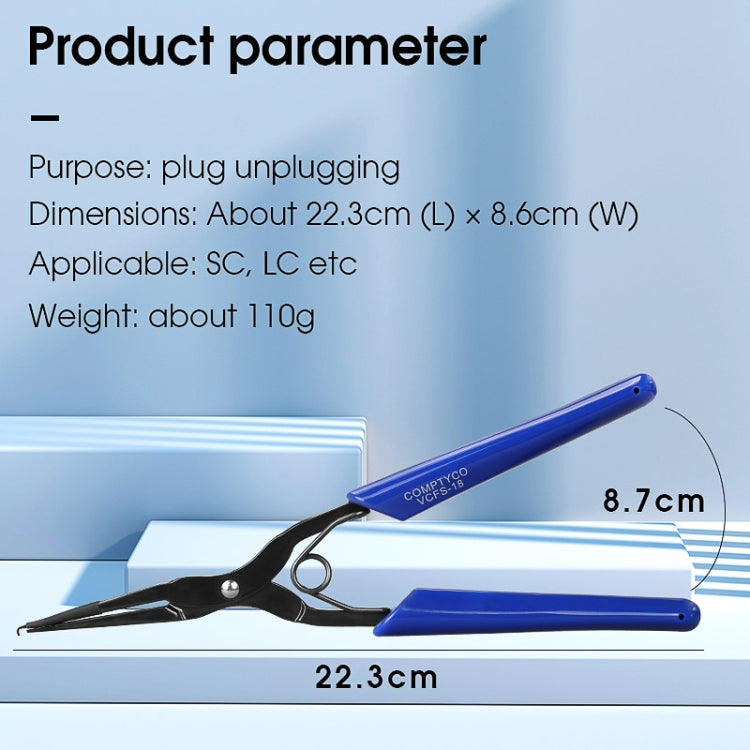 Lisslune | COMPTYCO VCFS-18 SC/LC Fiber Optic Plug and Clamp Pulling Tools Flange Long Nozzle Snap Closure
