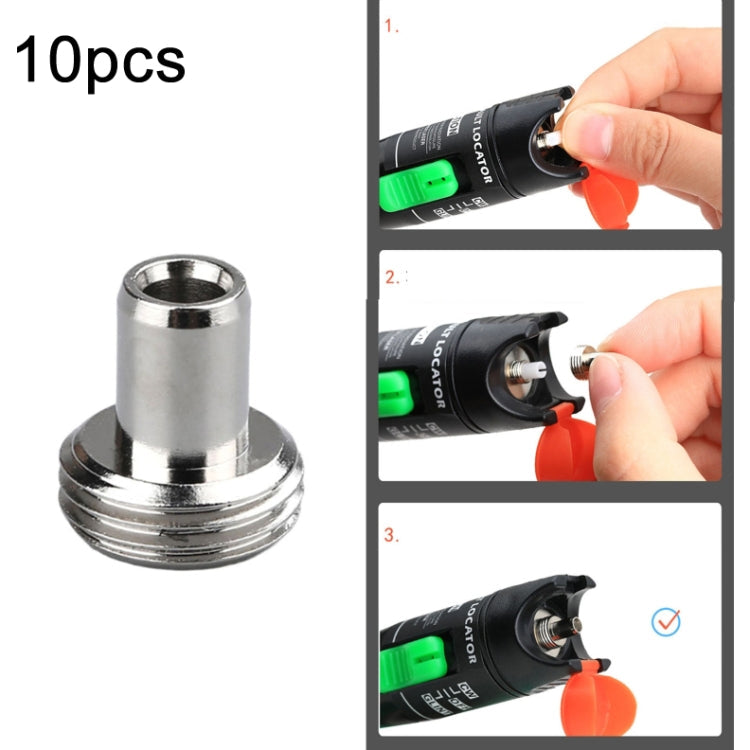 Lisslune | 10 Piece Metal Head Connection Spare Parts for Optical Fiber Visual Fault Location