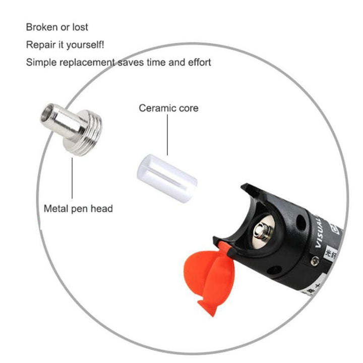 Lisslune | 10 Pieces 7mm Ceramic Core Replacement Parts for Fiber Optic Visualization Fault Finder