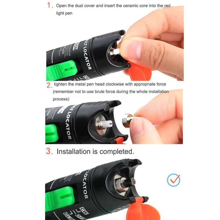 Lisslune | 10 Piece Metal Head Connection Spare Parts for Optical Fiber Visual Fault Location