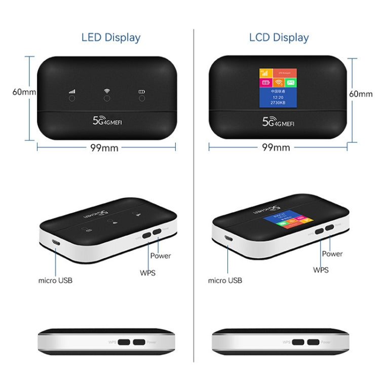 Lisslune | LT600 LED display lamp 4G LTE router portable car terminal mobile WIFI card SIM router