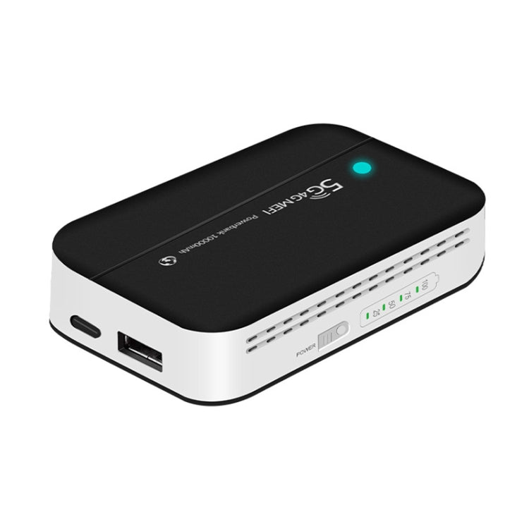 Lisslune | PW100 4G LTE Mobile Router USB Hotspot Portable Power Bank Pocket WLAN (Black)