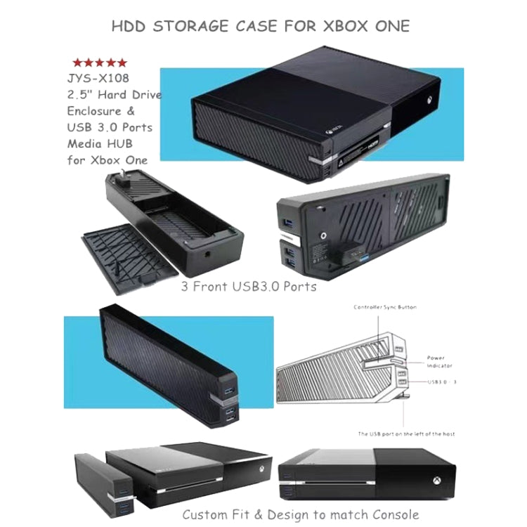 Lisslune | For Xbox One With HUB Function 2 In 1 HDD Expansion Center Plug And Play