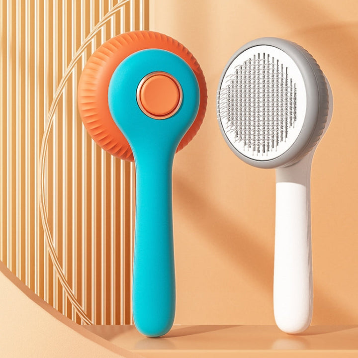 Cat Hair Removal Needle Comb Pet Cleaning Bath Comb (Blue and Orange)
