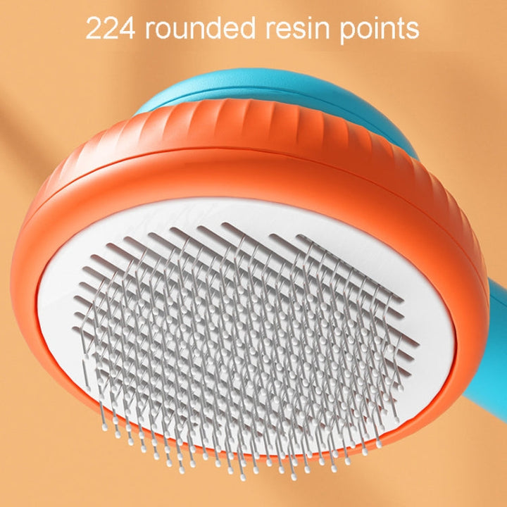 Cat hair removal needle comb pet cleaning bath comb (Gray and White)