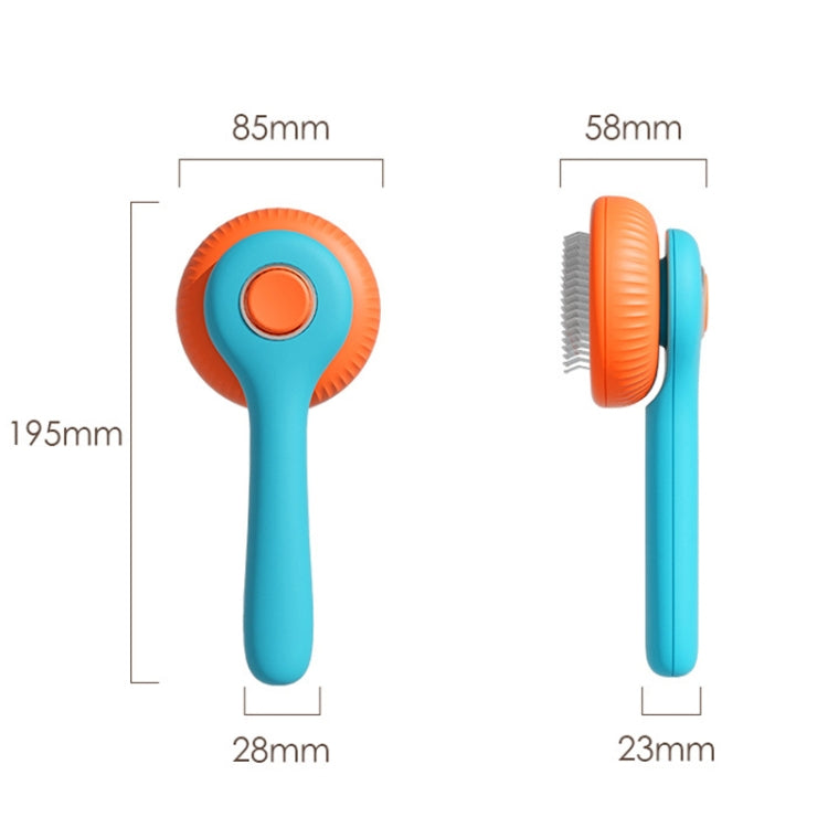 Cat Hair Removal Needle Comb Pet Cleaning Bath Comb (Blue and Orange)
