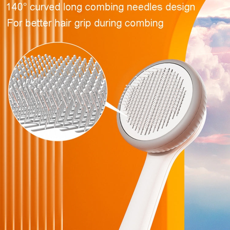 Cat Hair Removal Needle Comb Pet Cleaning Bath Comb (Blue and Orange)