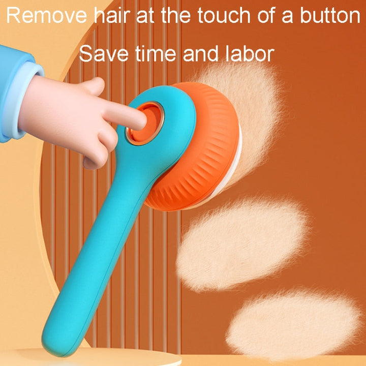 Cat Hair Removal Needle Comb Pet Cleaning Bath Comb (Blue and Orange)
