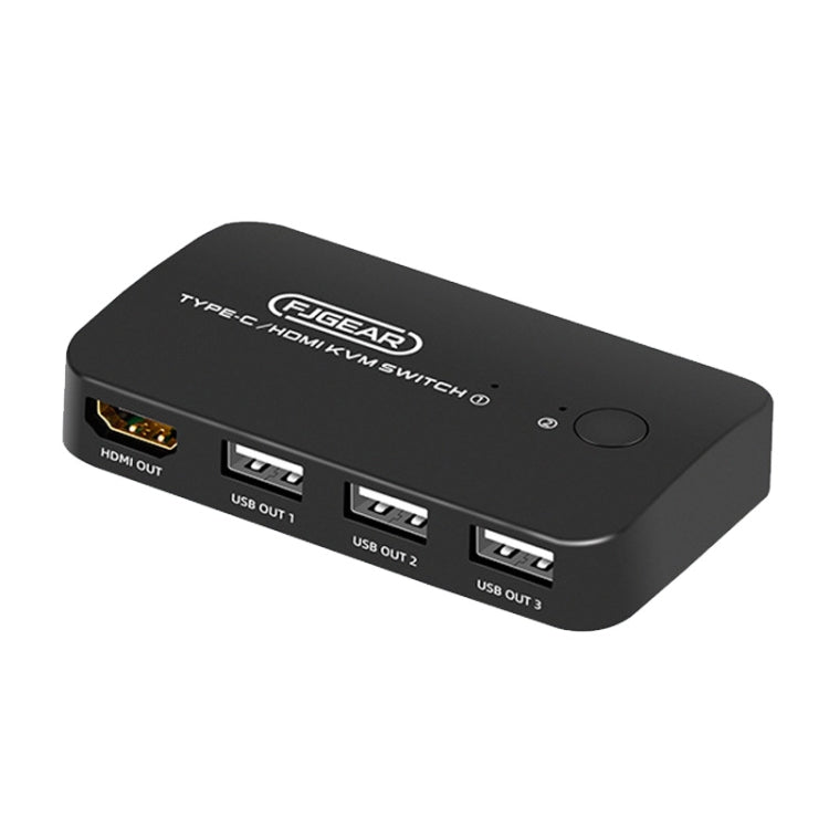 Lisslune | FJGEAR FJ-TYH201 Type-C / HDMI KVM Switch with Desktop Controller