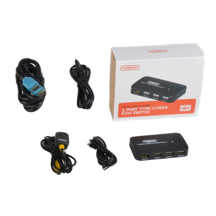 Lisslune | FJGEAR FJ-TYH201 Type-C / HDMI KVM Switch with Desktop Controller