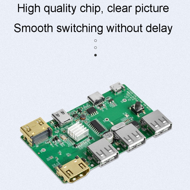 Lisslune | FJGEAR FJ-TYH201 Type-C / HDMI KVM Switch with Desktop Controller