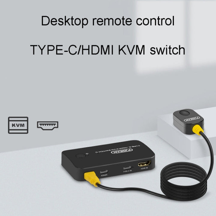 Lisslune | FJGEAR FJ-TYH201 Type-C / HDMI KVM Switch with Desktop Controller
