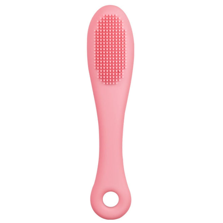 Pet Cat Dog Cleaning Comb Chin Teeth Cleaning Brush Silicone Brush (Pink)