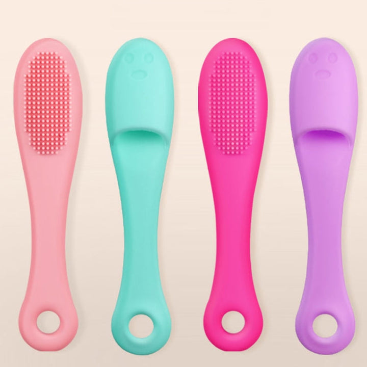 Pet Cat Dog Cleaning Comb Chin Teeth Cleaning Brush Silicone Brush (Pink)
