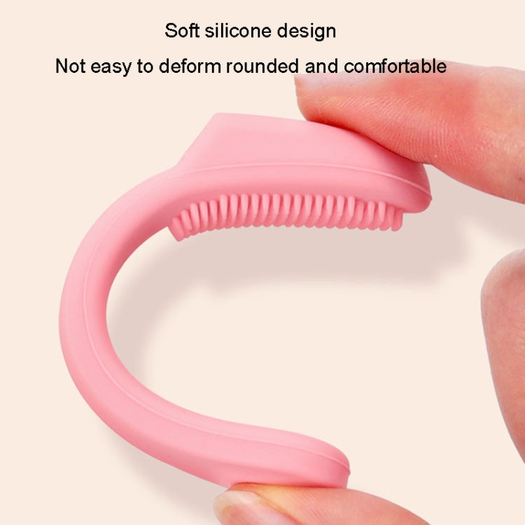 Pet Cat Dog Cleaning Comb Chin Teeth Cleaning Brush Silicone Brush (Purple)