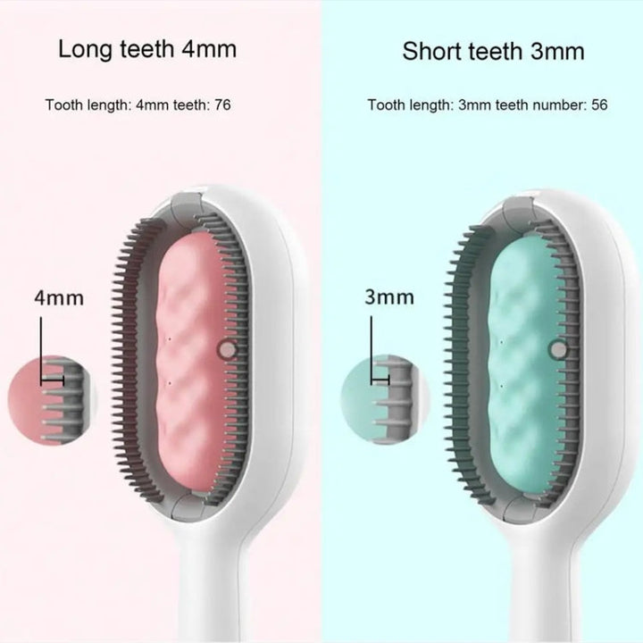Pet Cats with Water Tank Hair Removal Brush Cleaning Brush, Style: Long Hair (Pink)