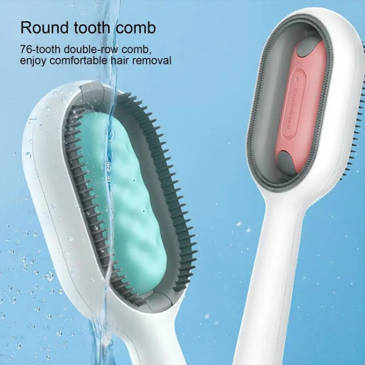 Pet Cats With Water Tank Hair Removal Brush Cleaning Brush, Style: Short Hair (Blue)