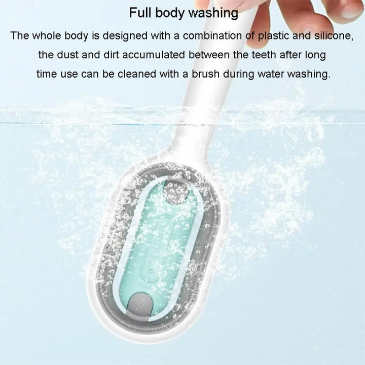 Pet Cat with Water Tank Hair Removal Brush Cleaning Hair Brush, Style: Long Hair (Blue)