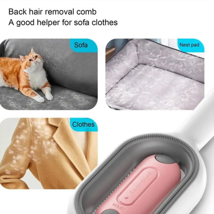Pet Cat with Water Tank Hair Removal Brush Cleaning Hair Brush, Style: Long Hair (Blue)