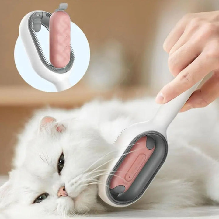 Pet Cat with Water Tank Hair Removal Brush Cleaning Hair Brush, Style: Long Hair (Blue)