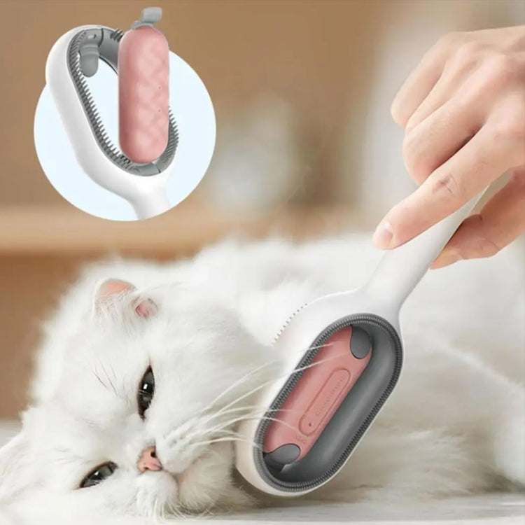 Pet Cats with Water Tank Hair Removal Comb Cleaning Hair Brush, Style: Short Hair (Pink)