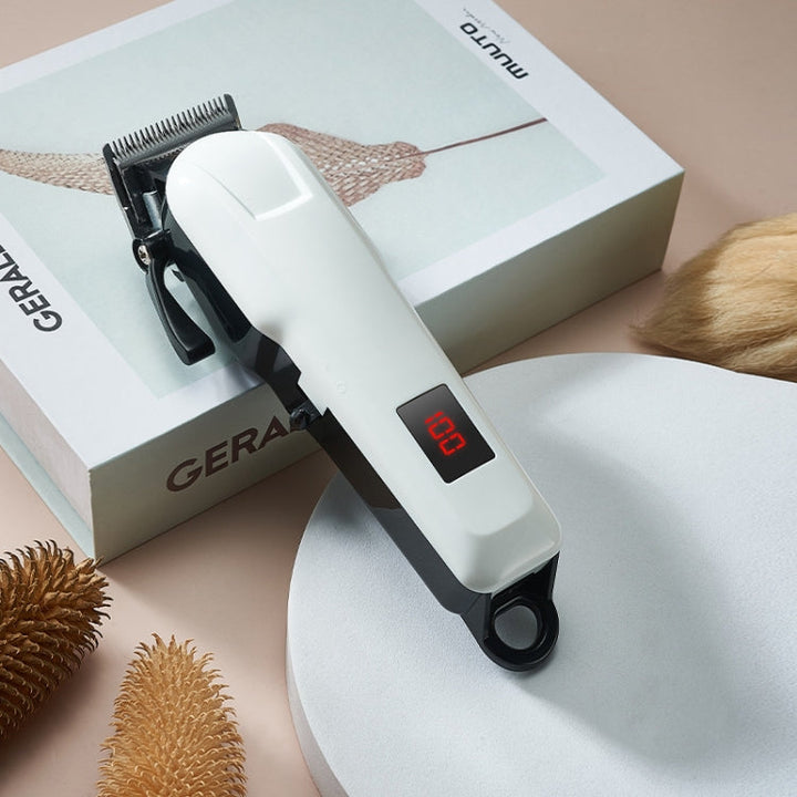 Razor Hair Clipper Pet Electric Slider Grooming Tool (Ceramic White)