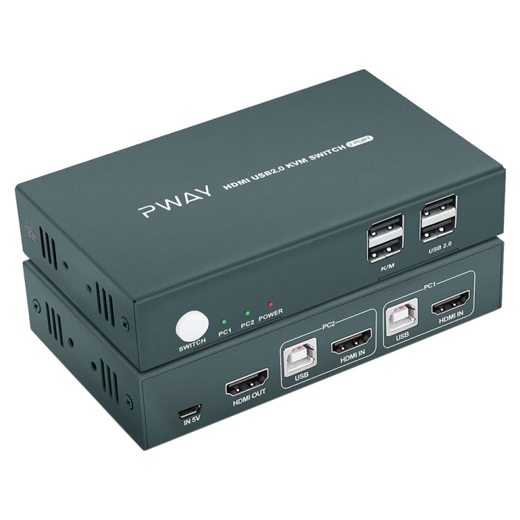 Lisslune | PWAY PW-S7201H 2 In 1 Out HDMI KVM Switch 4K HD Video Screen Cutter