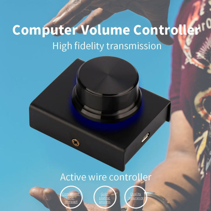Lisslune | PC Computer peripherals mini switch wired volume control (Black)