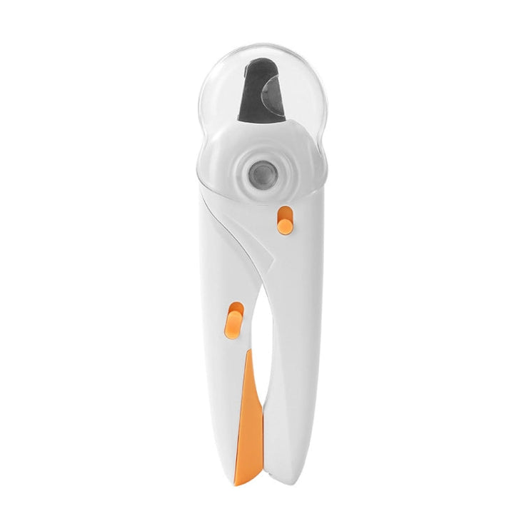 LED Pet Nail Clipper Dog and Cat Nail Clipper with Nail Polisher (White)