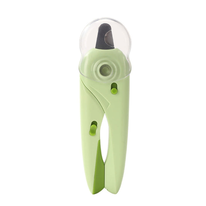 LED Pet Nail Clipper Dog and Cat Nail Clipper with Nail Polisher (Green)
