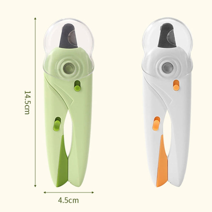 LED Pet Nail Clipper Dog and Cat Nail Clipper with Nail Polisher (Green)