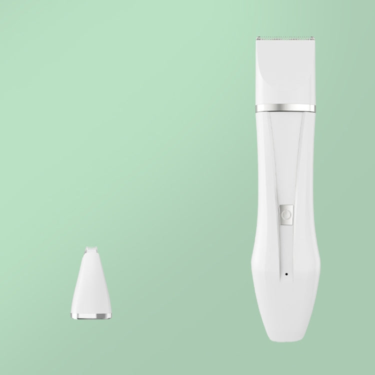 Multifunctional pet electric shaver for cat and dog fur, color: 2-in-1 white