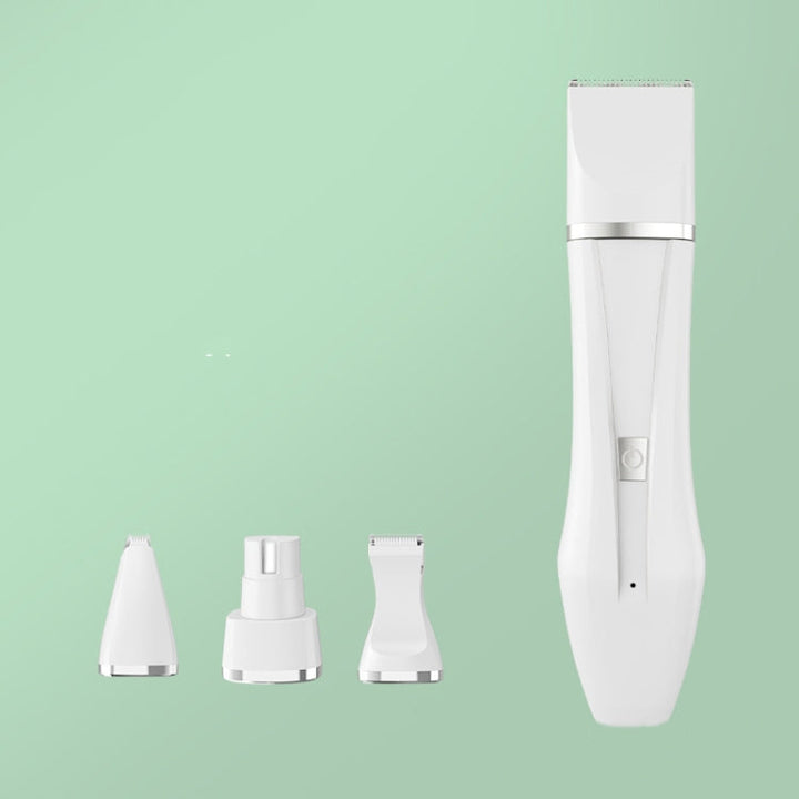 Multifunctional Pet Electric Shaver Cat and Dog Hair Clipper, Color: 4-in-1 White