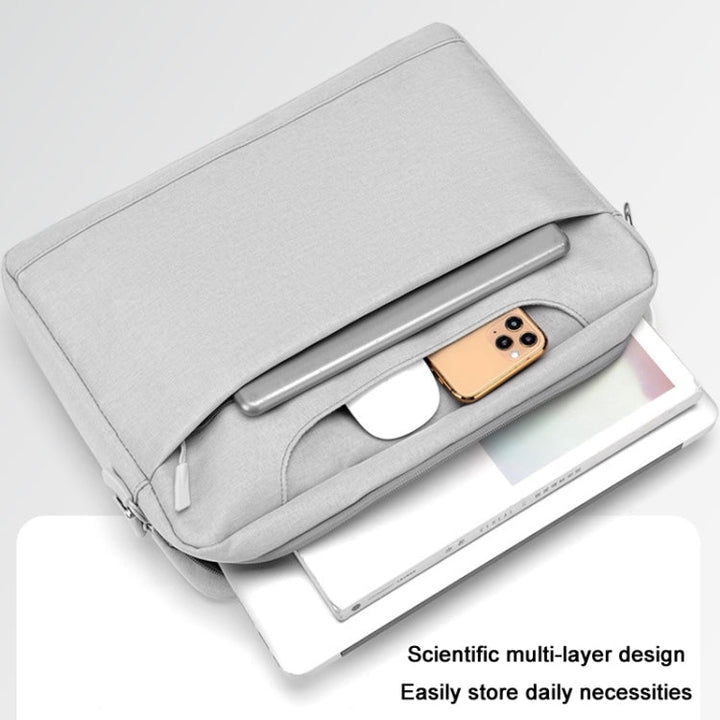 Lisslune | 17.3 Inch Portable Crossbody Air Bag Gaming Computer Laptop Shoulder Bag (Light Gray)
