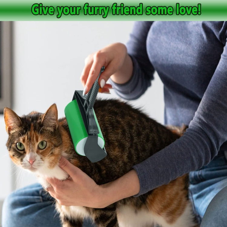 Reusable Pet Hair Remover Cleaning Hair Sticky Roller Washable Lint Remover Clothing Dust Cleaner (Green)