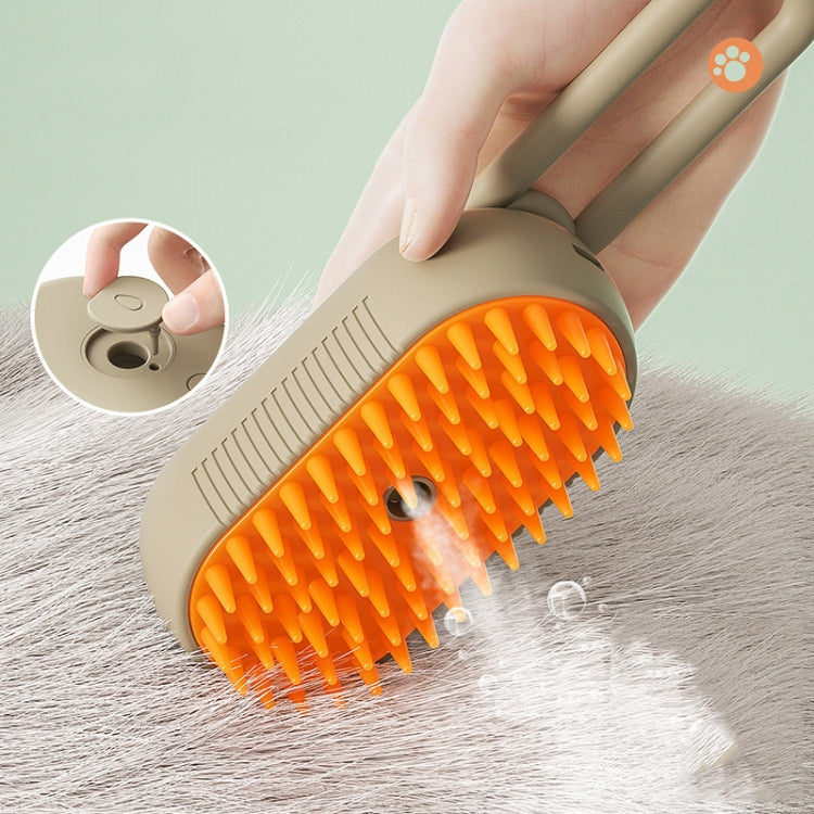 Pet Electric Spray Comb Rechargeable Cat Steam Brush Cleaning Tool (White)