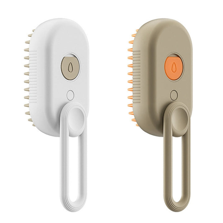 Pet Electric Spray Comb Rechargeable Cat Steam Brush Cleaning Tool (White)