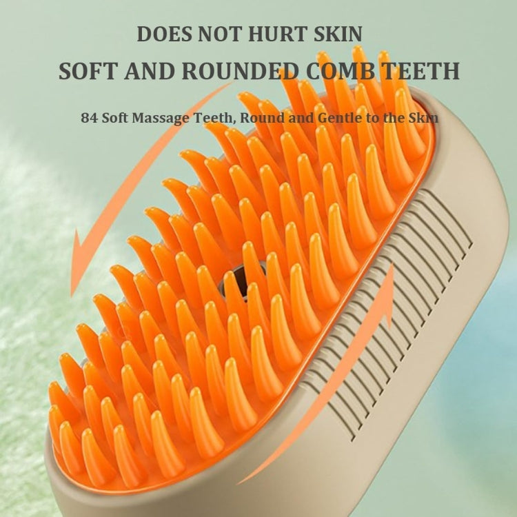 Pet Electric Spray Comb Rechargeable Cat Steam Brush Cleaning Tool (White)