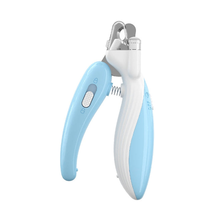 Pet nail clippers for dogs and cats with LED lighting (Light Blue)